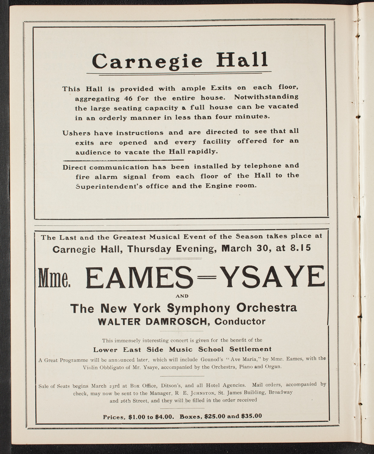 People's Symphony Concert, March 17, 1905, program page 10