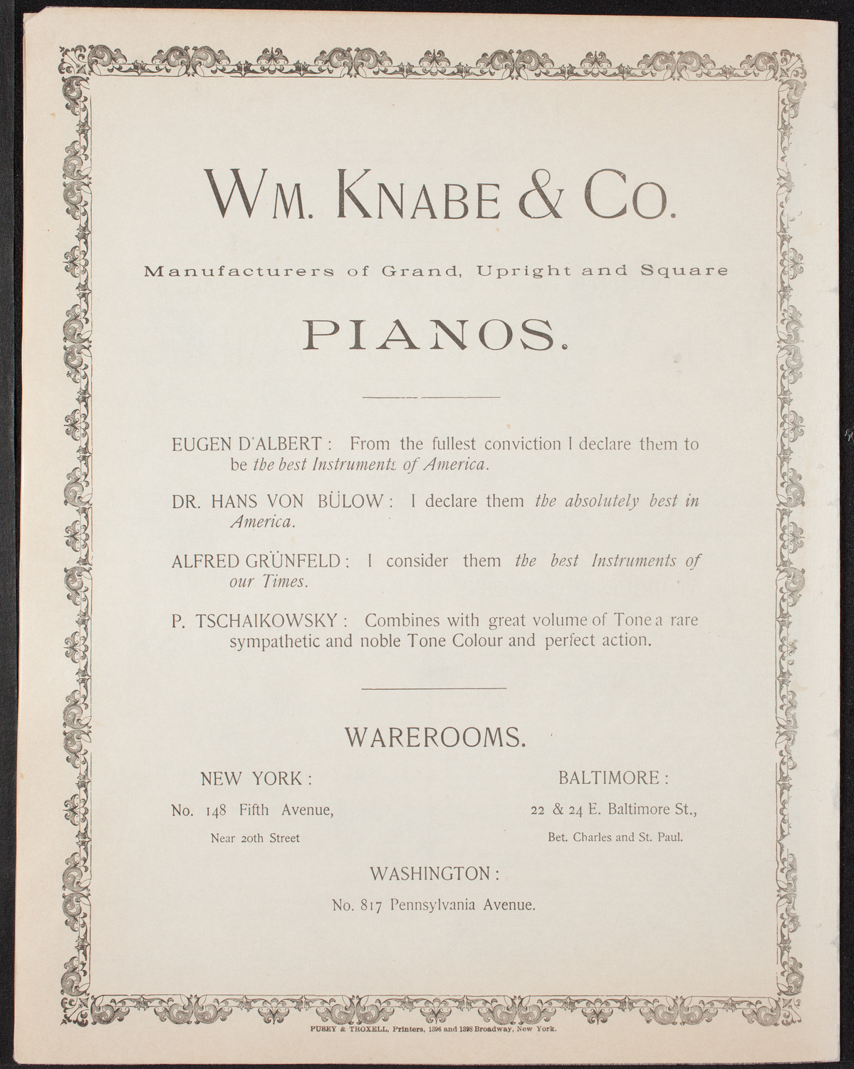 New York Symphony Orchestra, April 15, 1893, program page 9