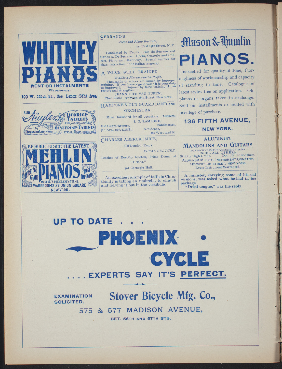 Columbia College Musical Society, February 20, 1897, program page 2