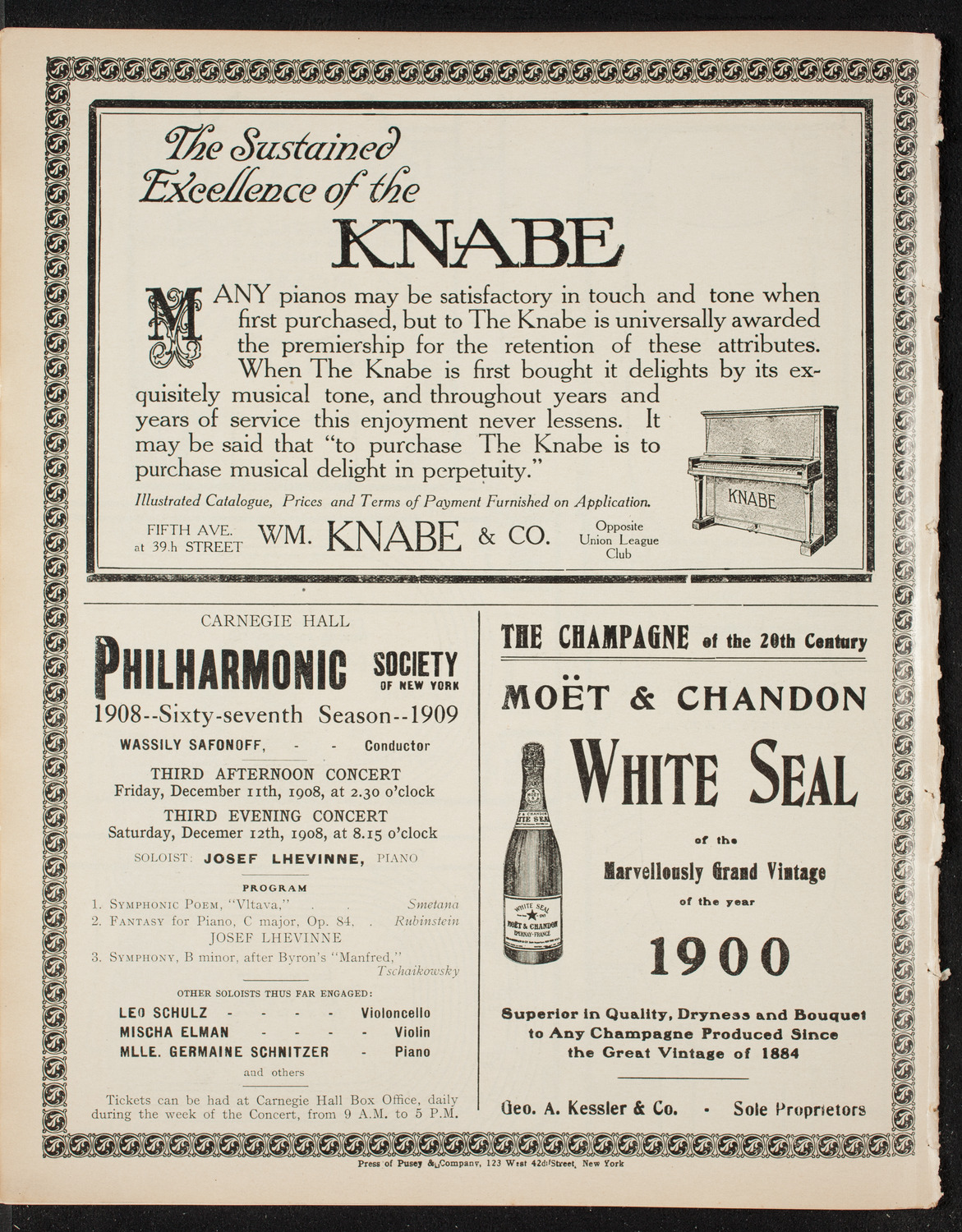 Benefit: St. Mark's Hospital, November 27, 1908, program page 12