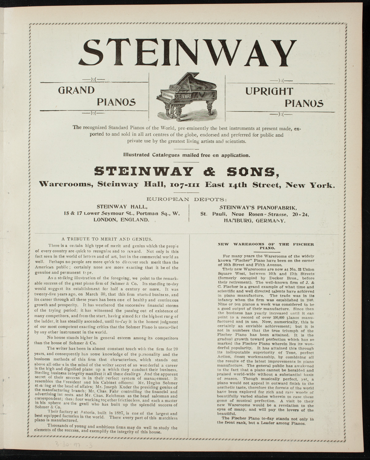 Mendelssohn Glee Club, March 30, 1897, program page 5