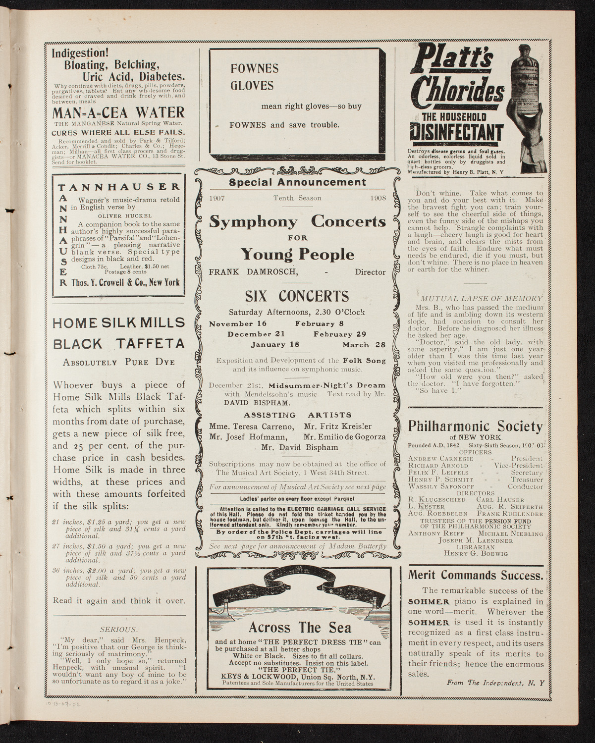 Knights of Columbus Discovery Day Celebration, October 13, 1907, program page 9