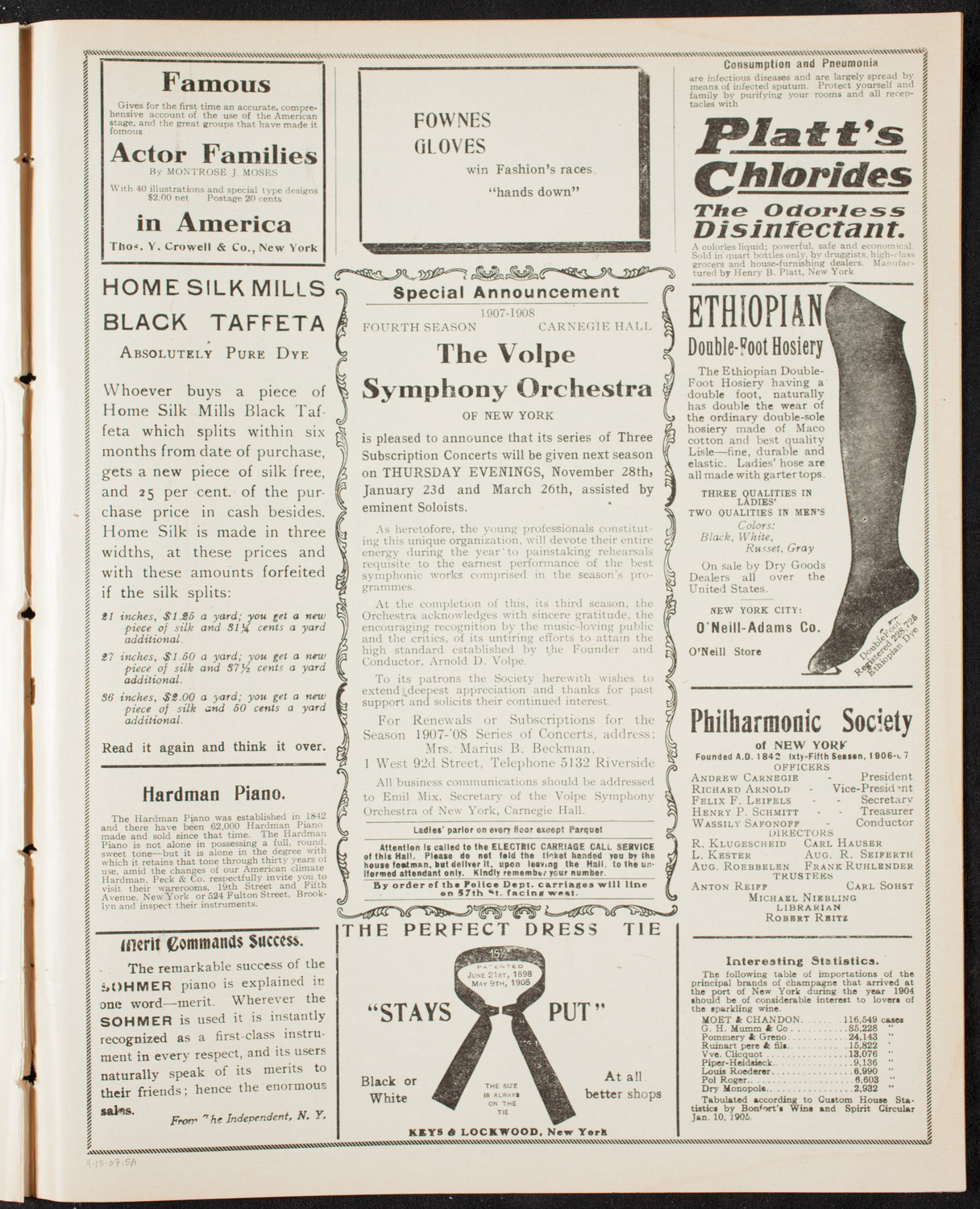 National Arbitration and Peace Congress, April 15, 1907, program page 9