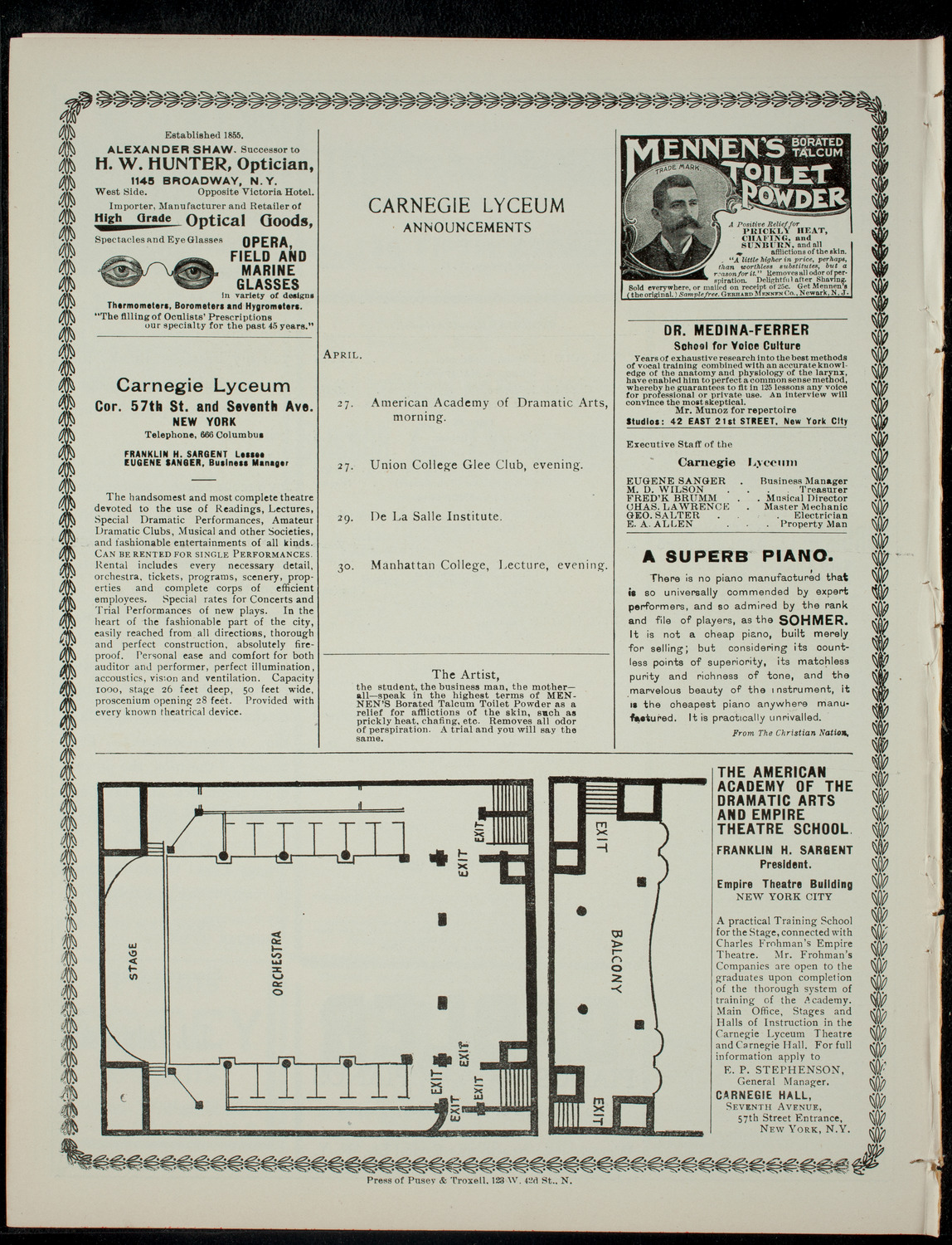 Grand Instrumental and Vocal Concert given by Signor G. De Grandi, April 26, 1901, program page 4