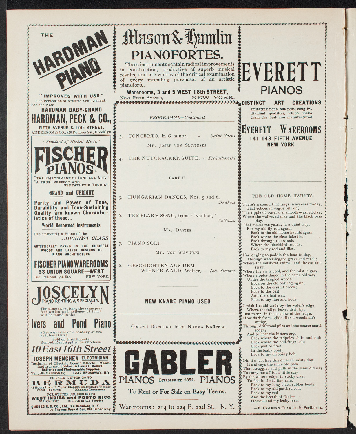 Leipzig Philharmonic Orchestra, March 10, 1901, program page 6