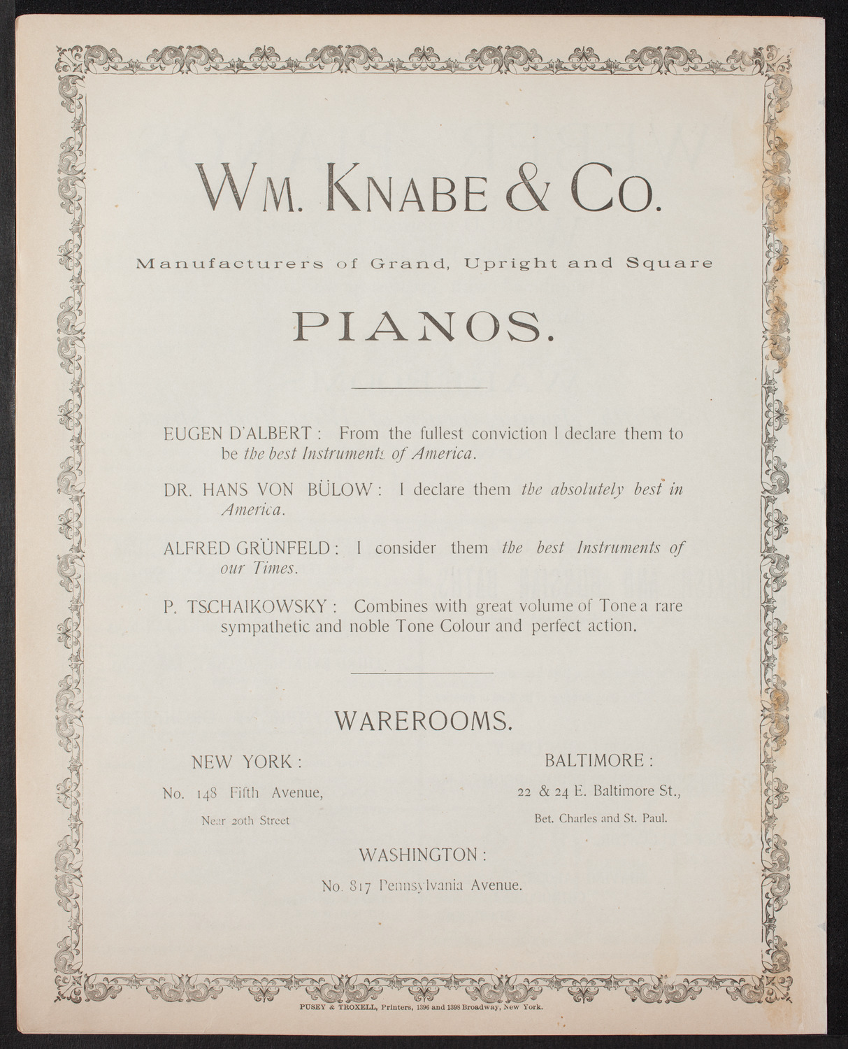 Oratorio Society of New York, December 30, 1892, program page 8