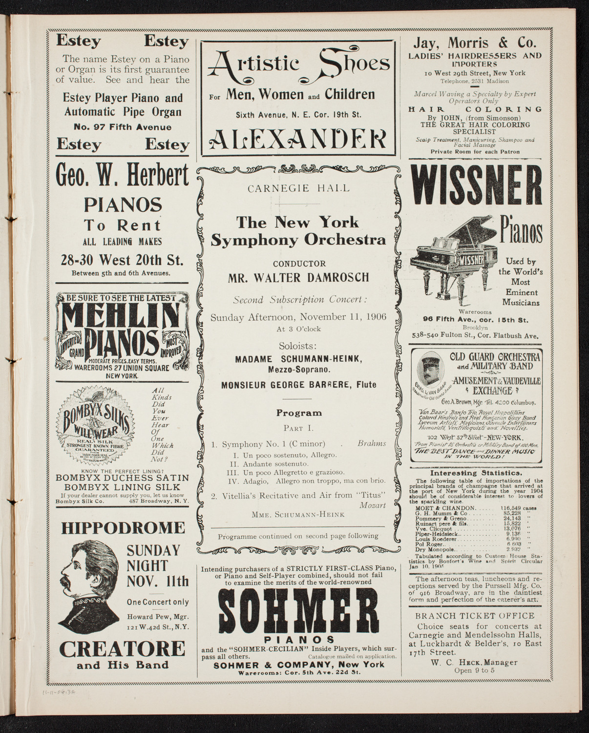 New York Symphony Orchestra, November 11, 1906, program page 5