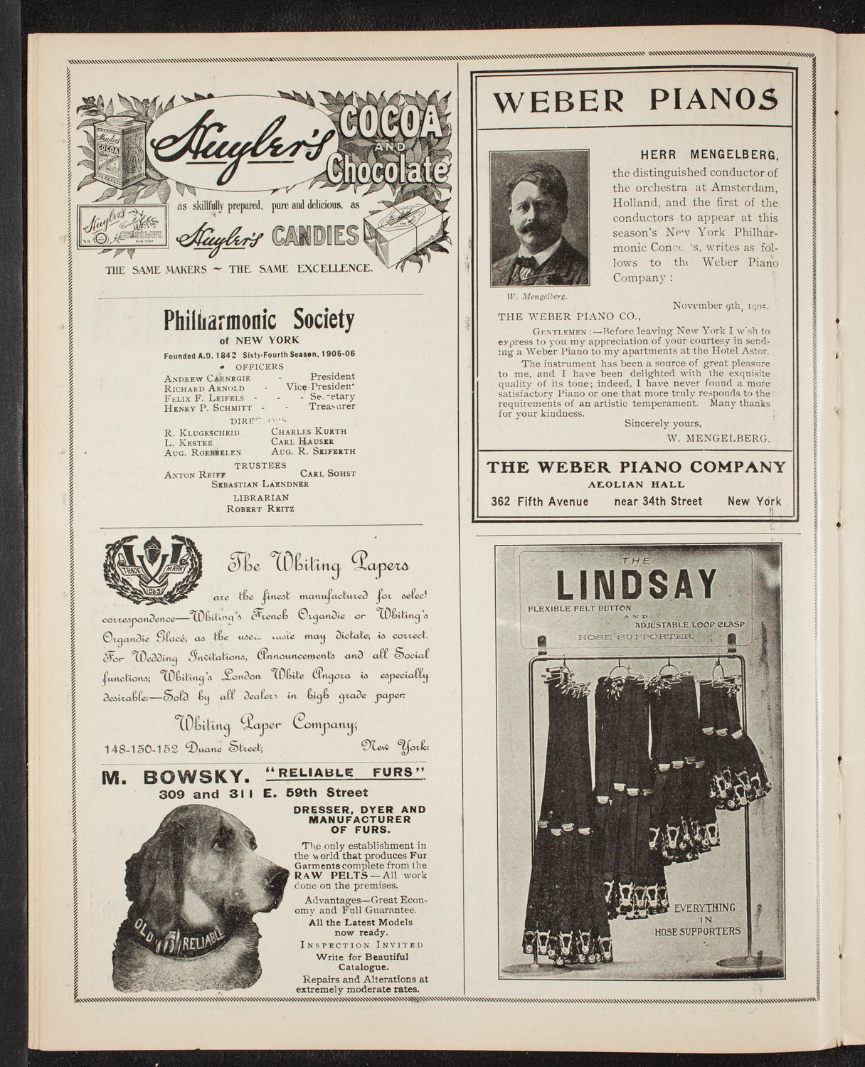 Russian Symphony Society of New York, December 31, 1905, program page 6