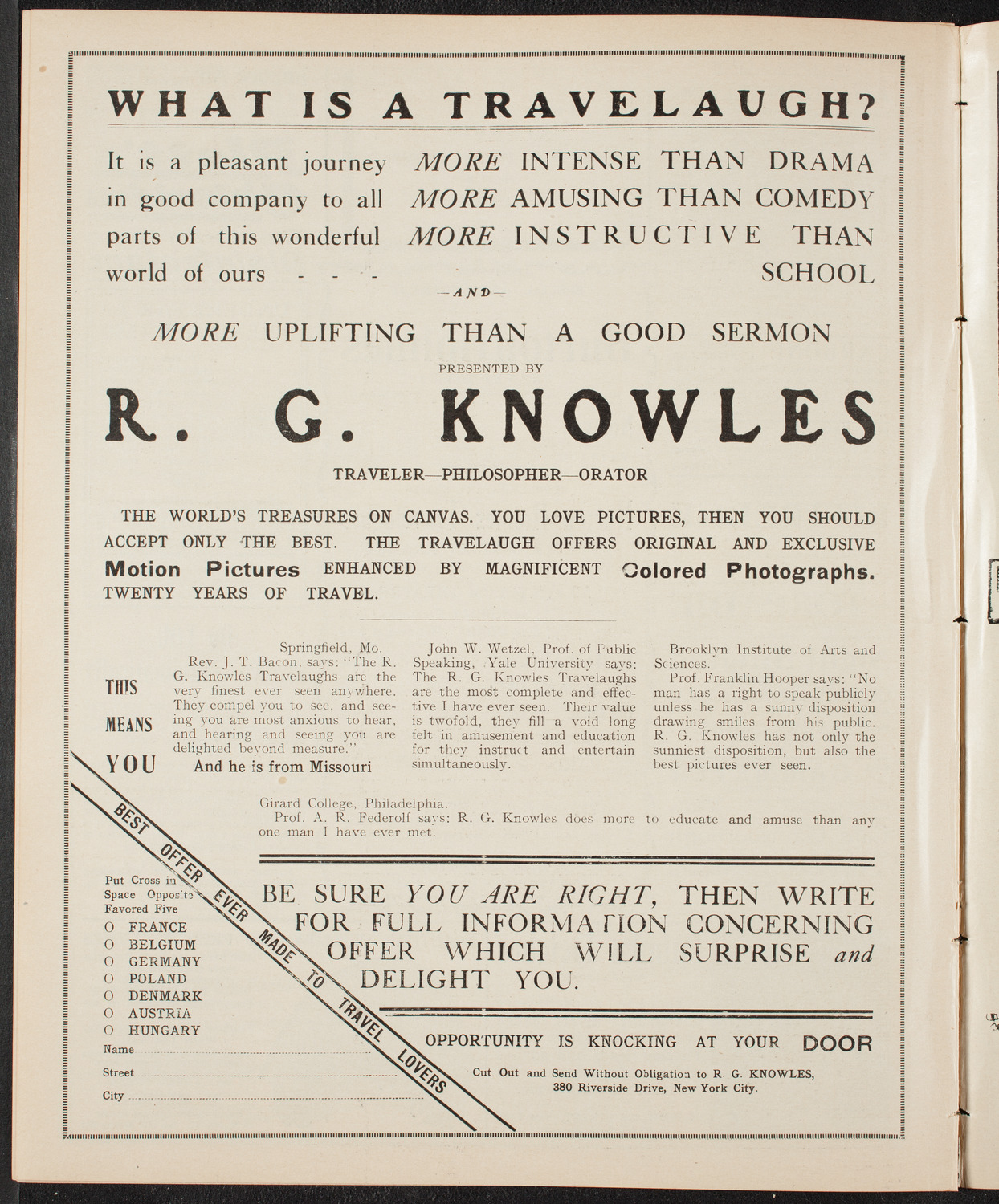 Burton Holmes Travelogue: Norway, February 13, 1910, program page 10