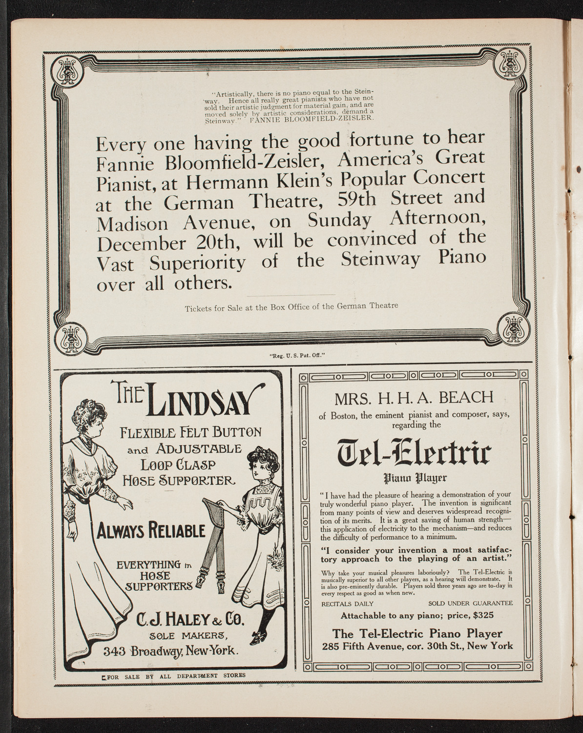 Musical Art Society of New York, December 17, 1908, program page 4