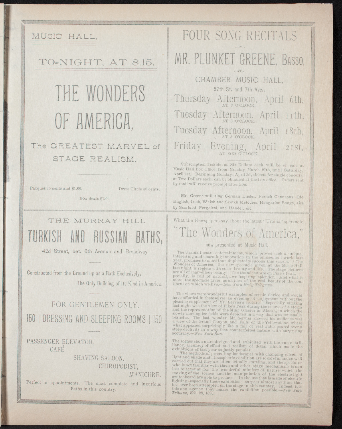 New York Philharmonic, March 24, 1893, program page 7