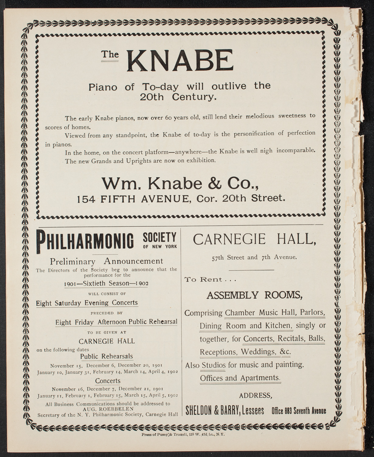 Graduation: Normal College of the City of New York, June 18, 1901, program page 8