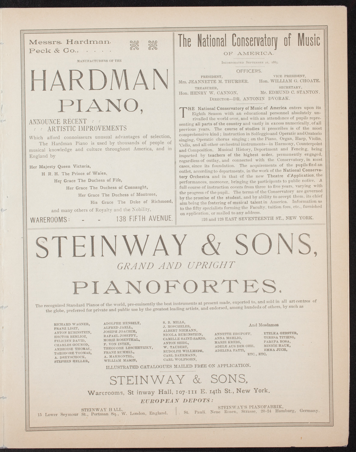 New York Symphony Orchestra, December 2, 1892, program page 5
