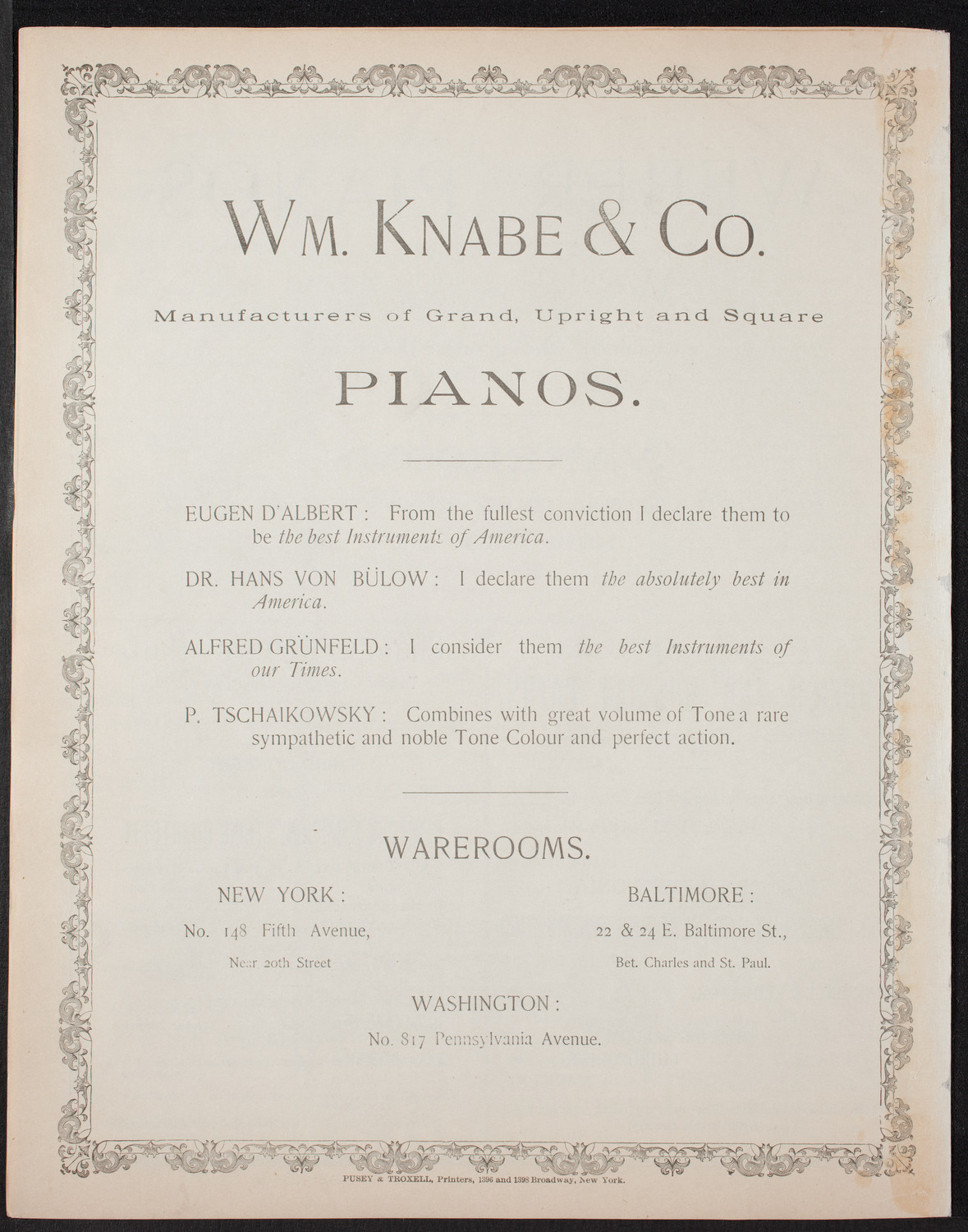 New York Symphony Orchestra, January 7, 1893, program page 8