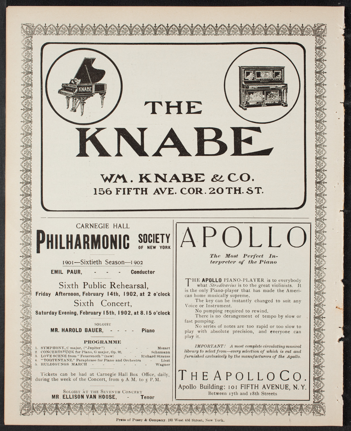 David Bispham, Baritone, February 2, 1902, program page 10