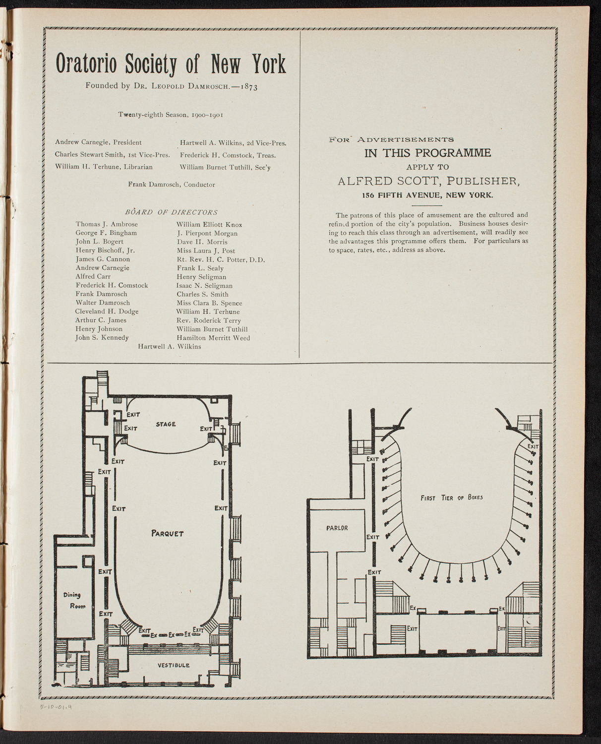 Amicitia Orchestral Club, May 10, 1901, program page 7