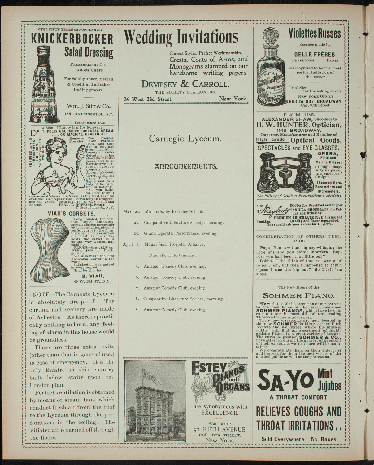 Powers-Arnold Wednesday Morning Musicale, March 22, 1899, program page 2