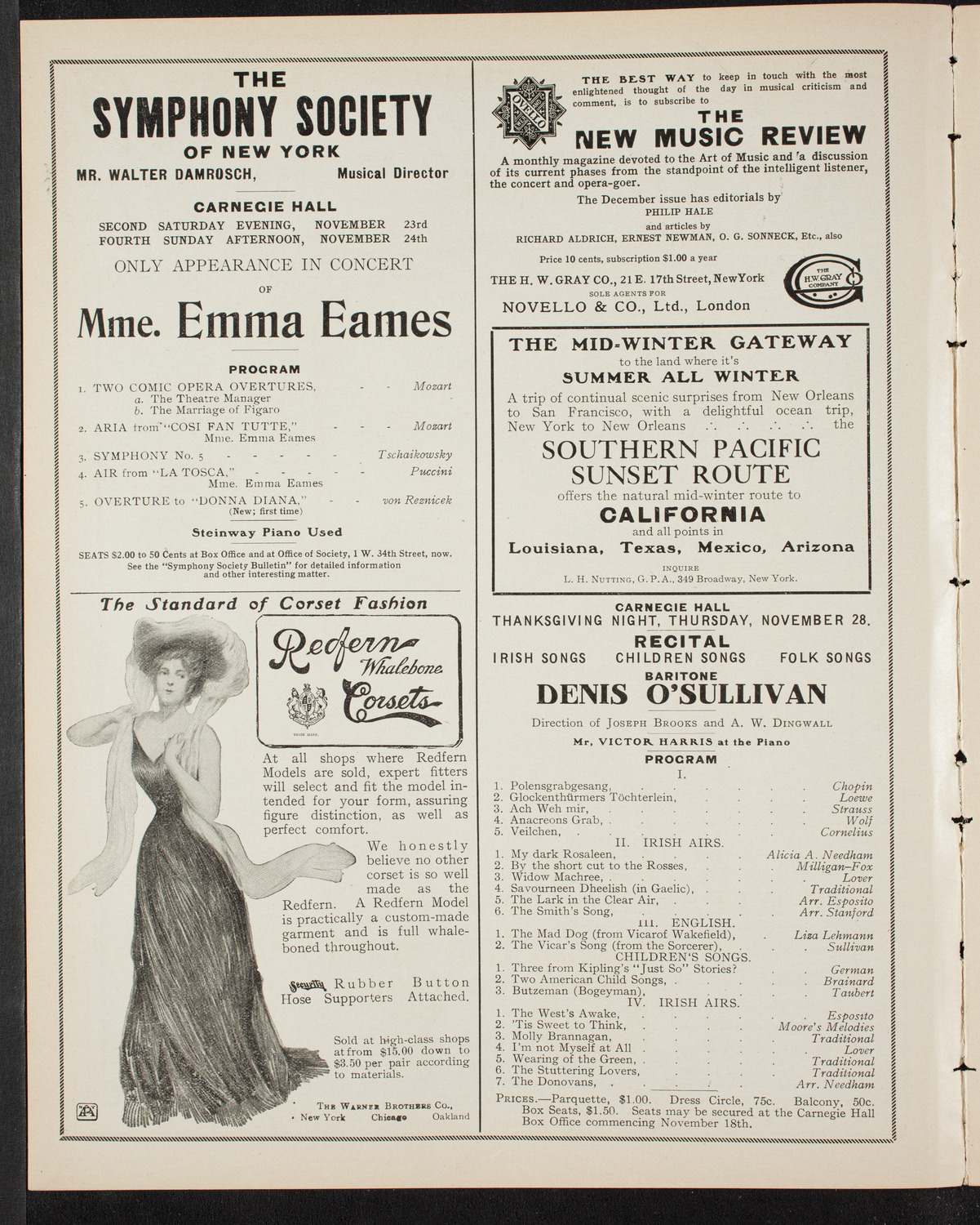 People's Symphony Concert, November 22, 1907, program page 2
