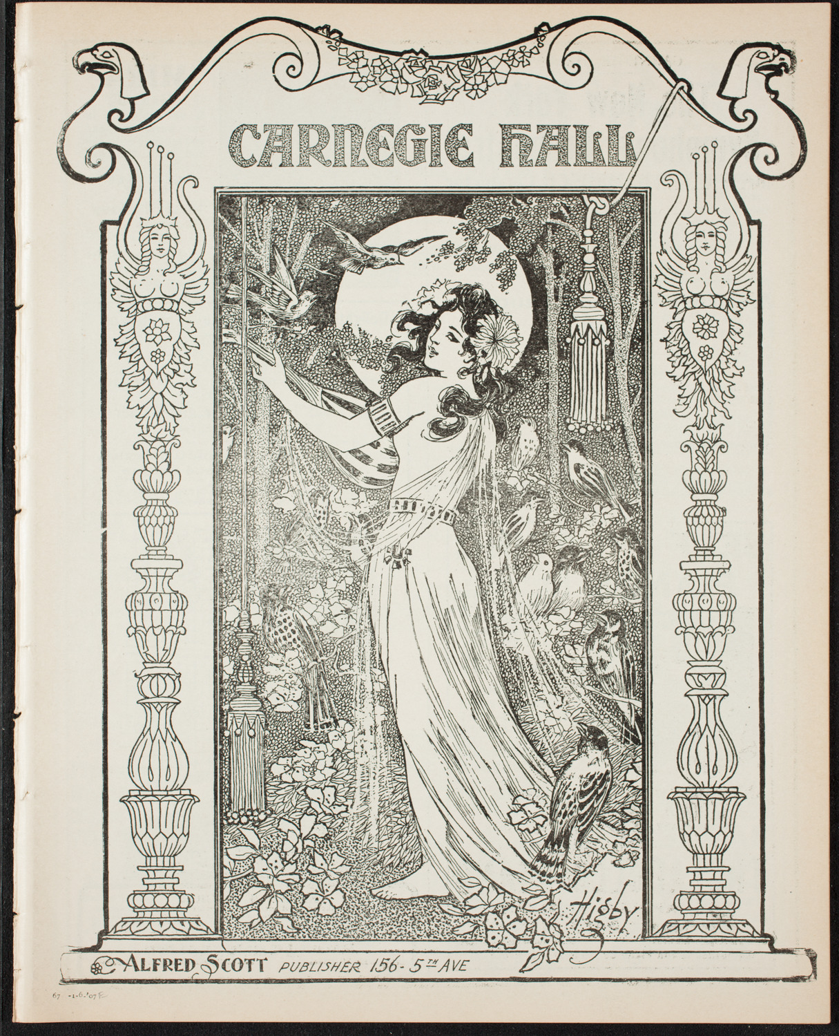 Mieczyslaw Horszowski, Piano, January 6, 1907, program page 1