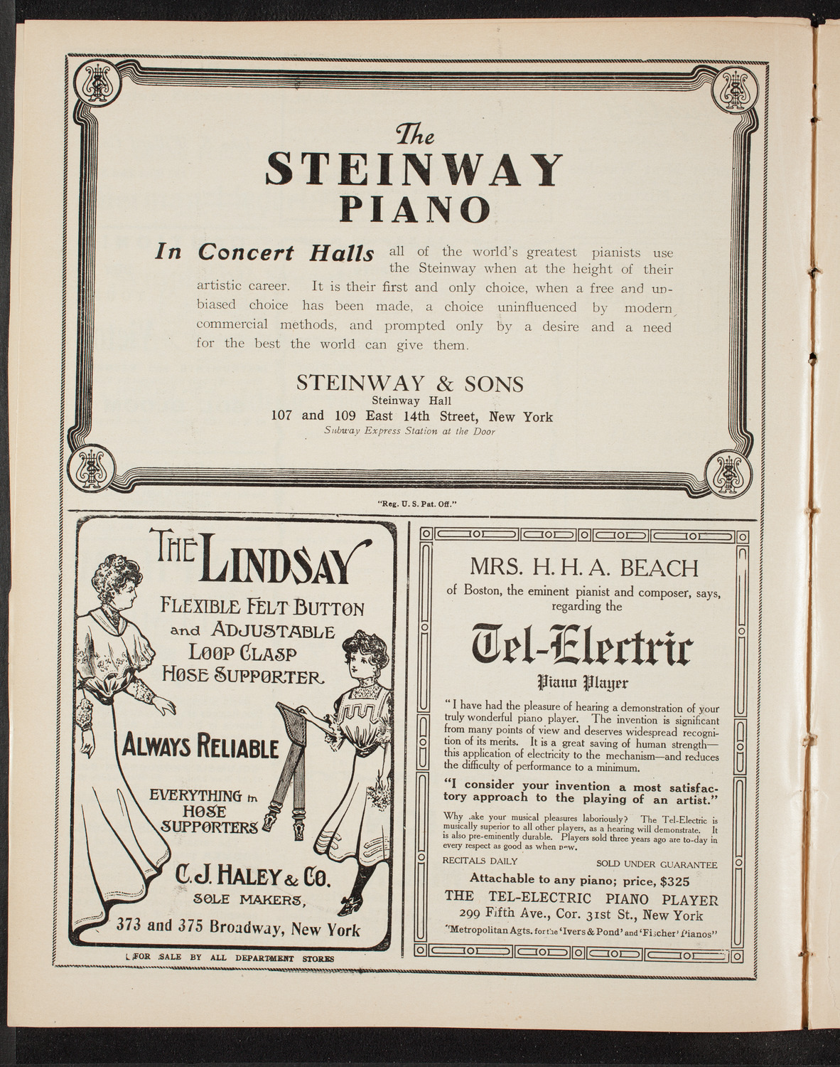 New York Symphony Orchestra: Mendelssohn Centennial Festival, February 2, 1909, program page 4