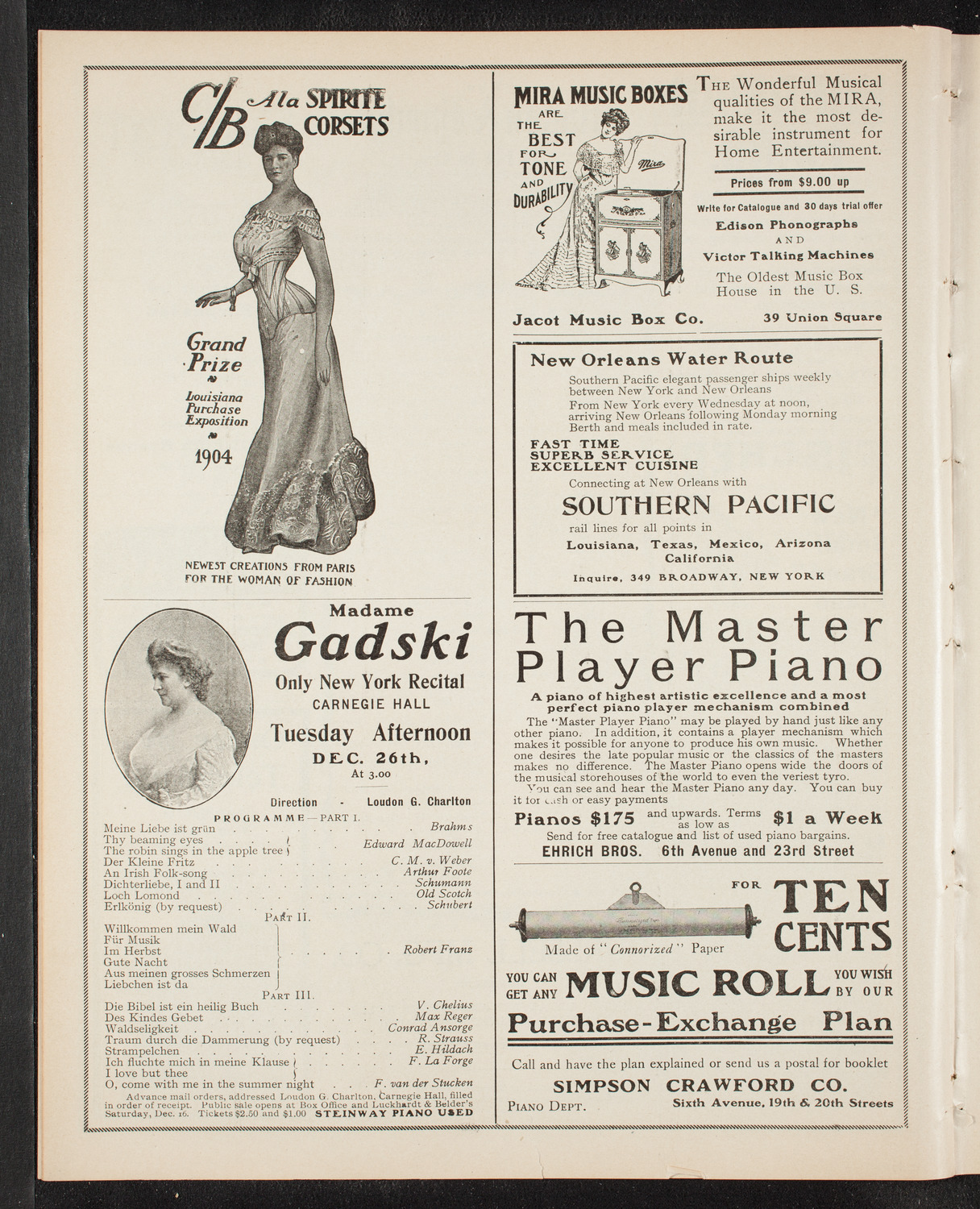 Mendelssohn's Elijah, December 8, 1905, program page 8