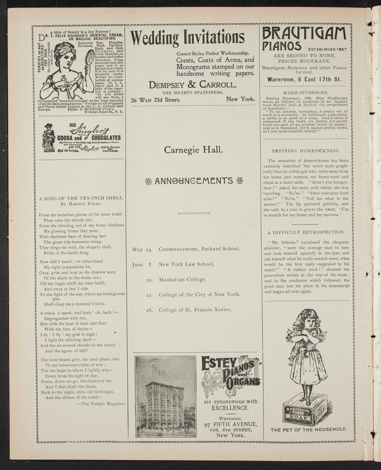 Benefit: Teachers' Mutual Benefit Association, May 23, 1899, program page 2