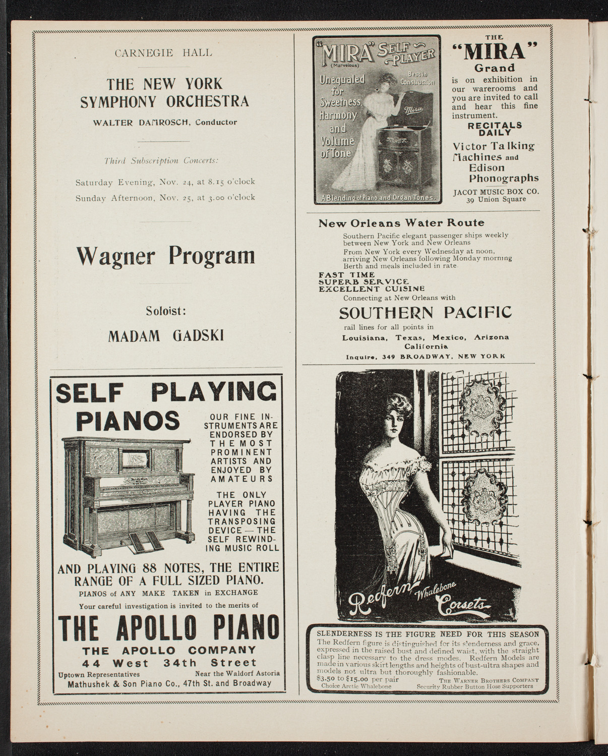New York Symphony Orchestra, November 10, 1906, program page 2