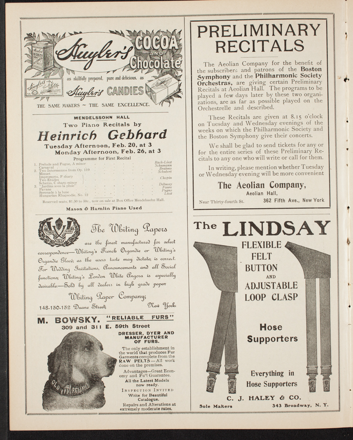 Emma Eames, Soprano, February 14, 1906, program page 6