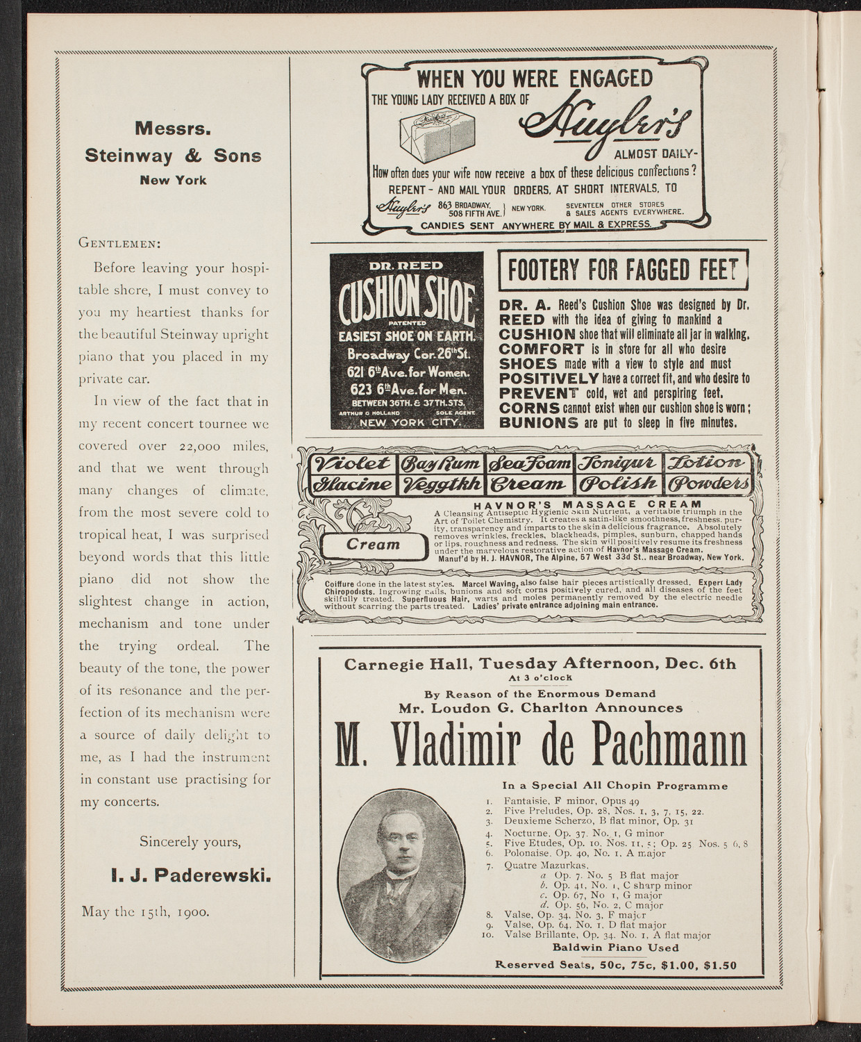 Morin's Franco-American Band, November 27, 1904, program page 4
