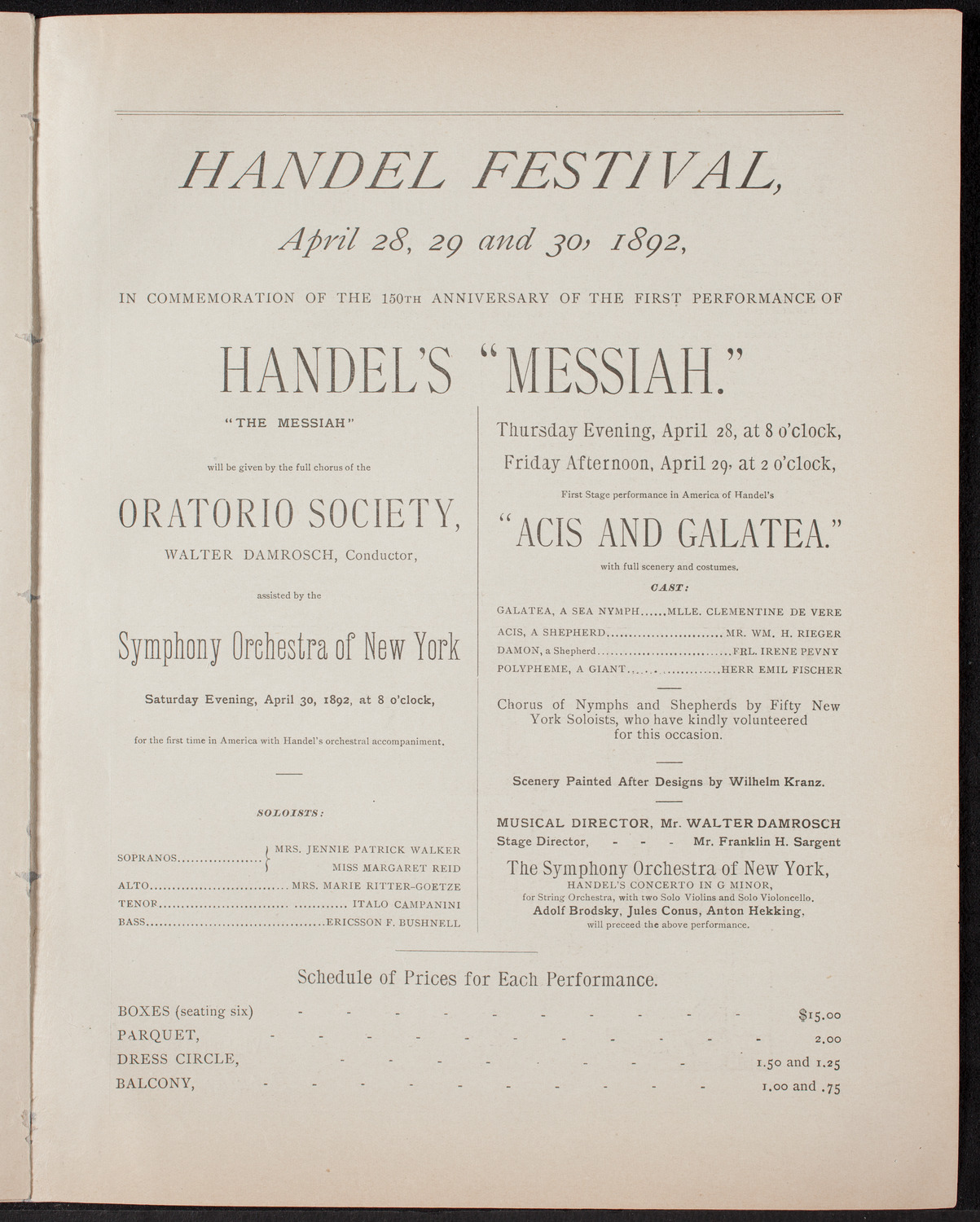 Urania Scientific Theatre, April 25, 1892, program page 11