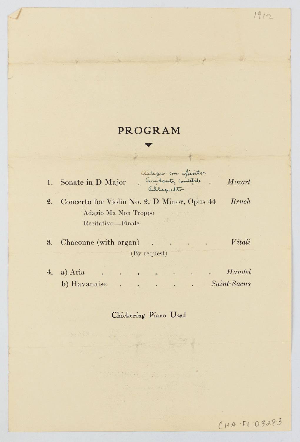 Eugène Ysaÿe, December 5, 1912