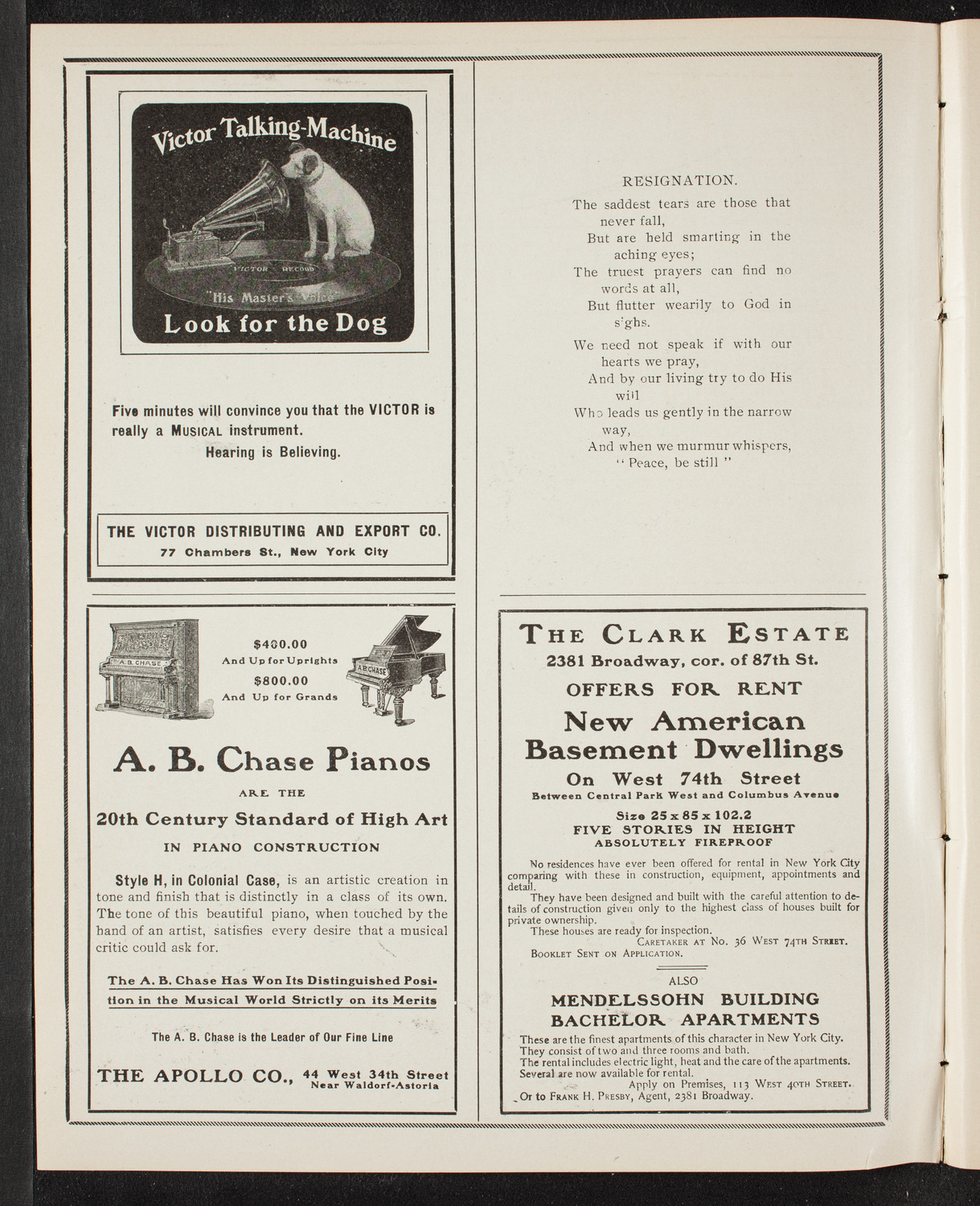 Daniel Wischnevetzky with Others, May 14, 1905, program page 2