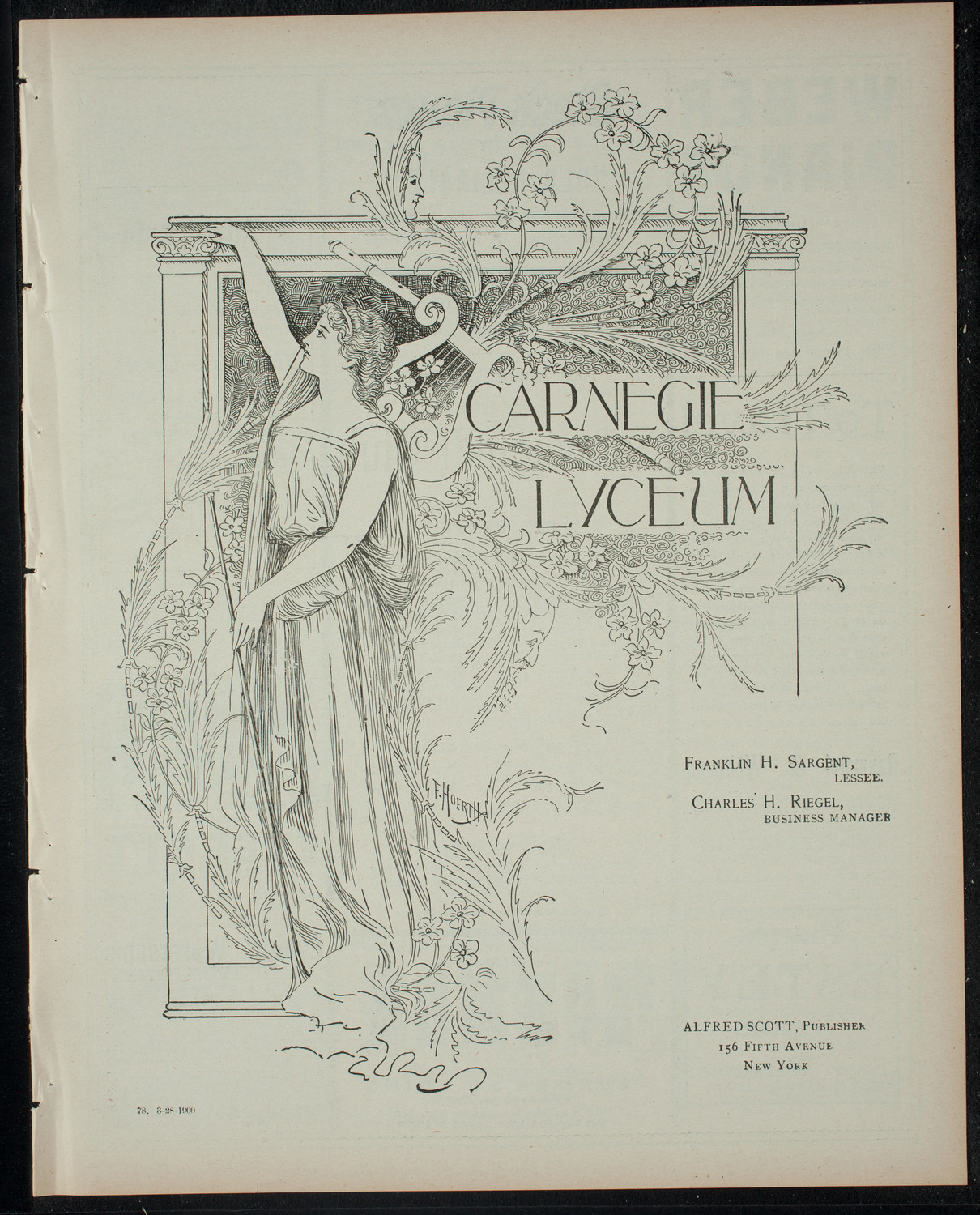 First Annual Vaudeville of the Salmagundi Club, March 28, 1900, program page 1