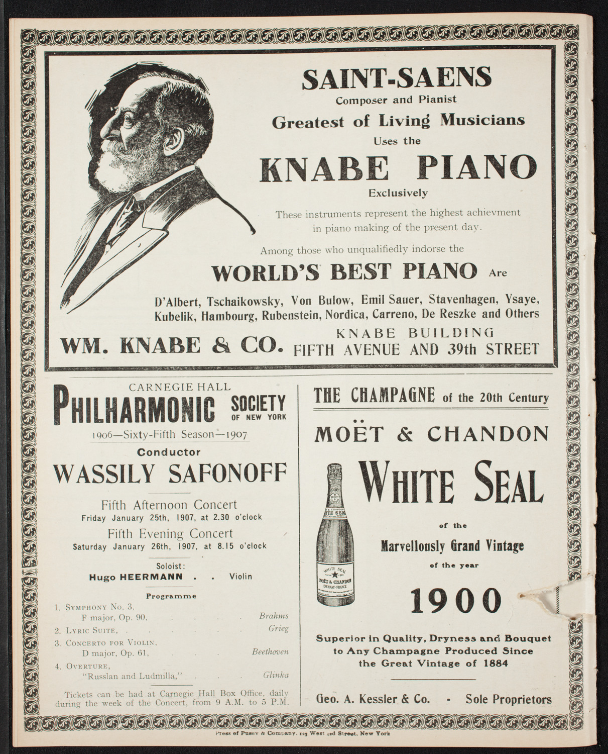 Symphony Concert for Young People, January 19, 1907, program page 12