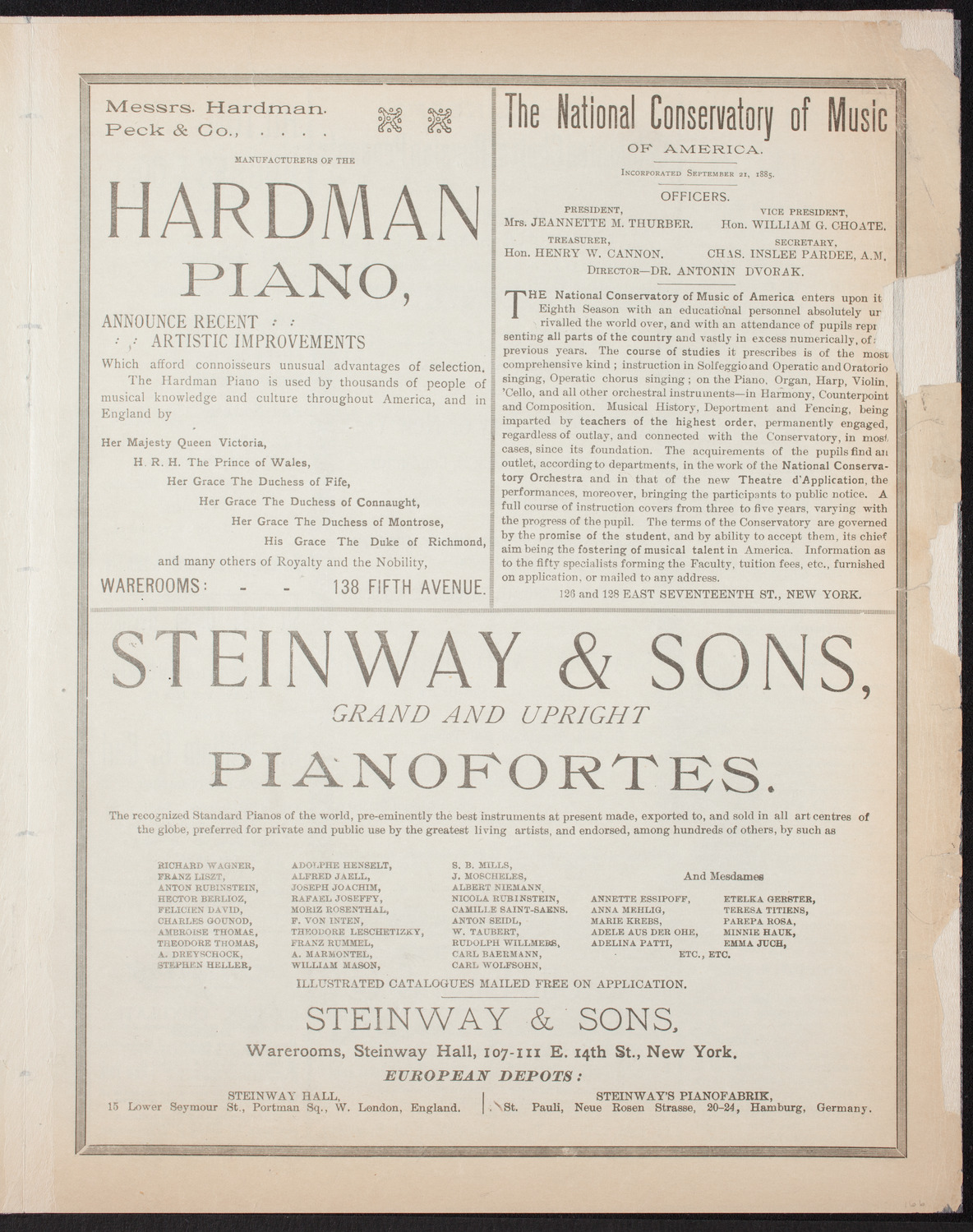 New York Philharmonic, March 24, 1893, program page 5