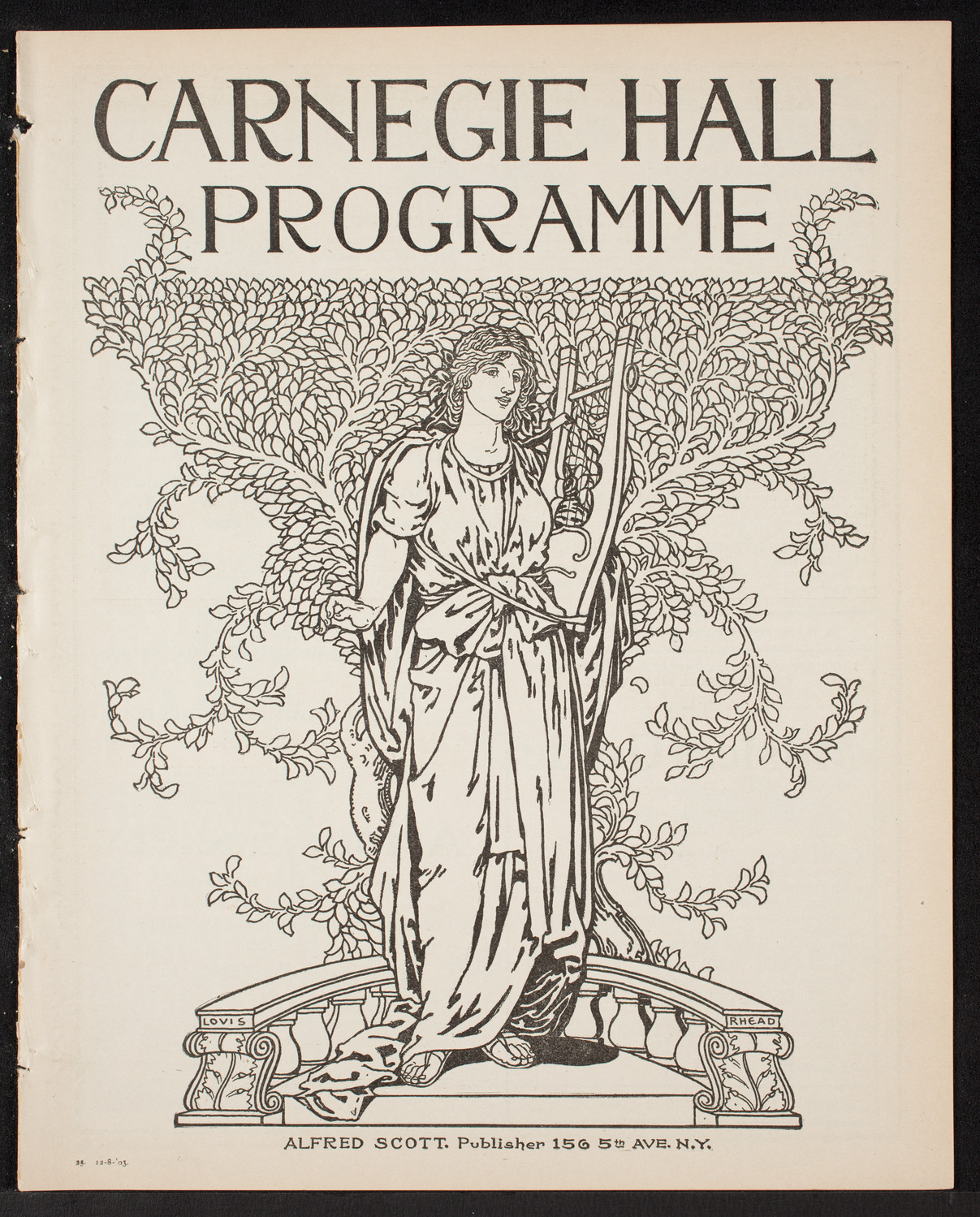 Wetzler Symphony Orchestra, December 8, 1903, program page 1