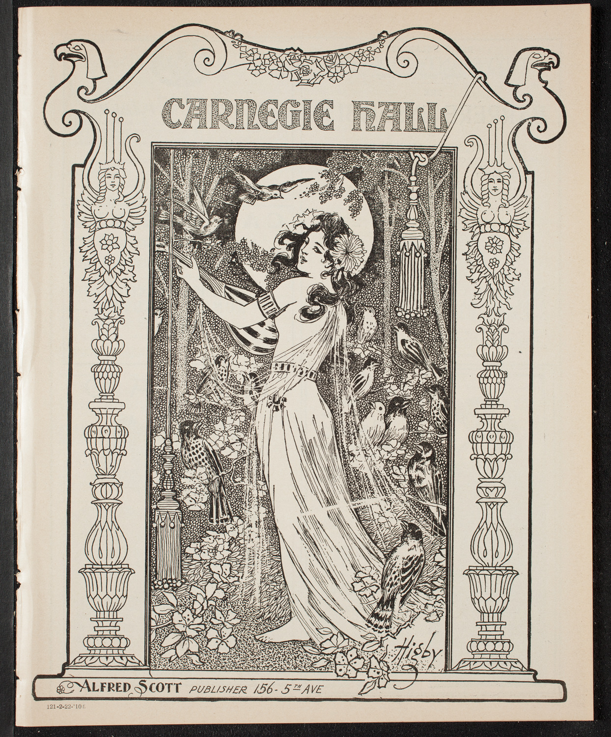 New York Symphony Orchestra, February 22, 1910, program page 1