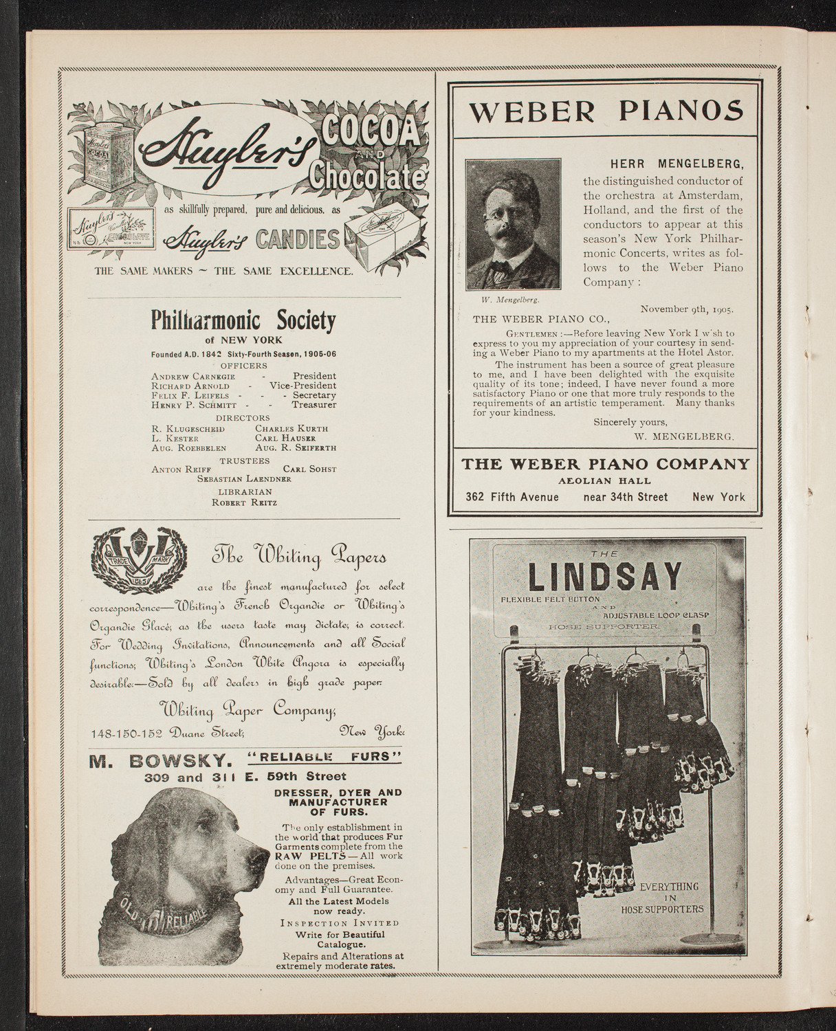 People's Symphony Concert, December 23, 1905, program page 6