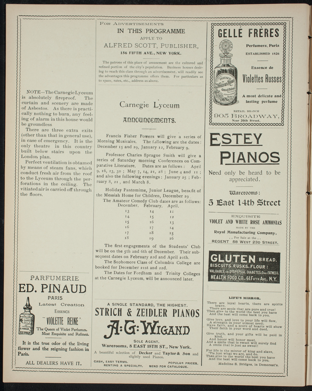 Meeting: Industrial Colony Association, November 23, 1897, program page 2