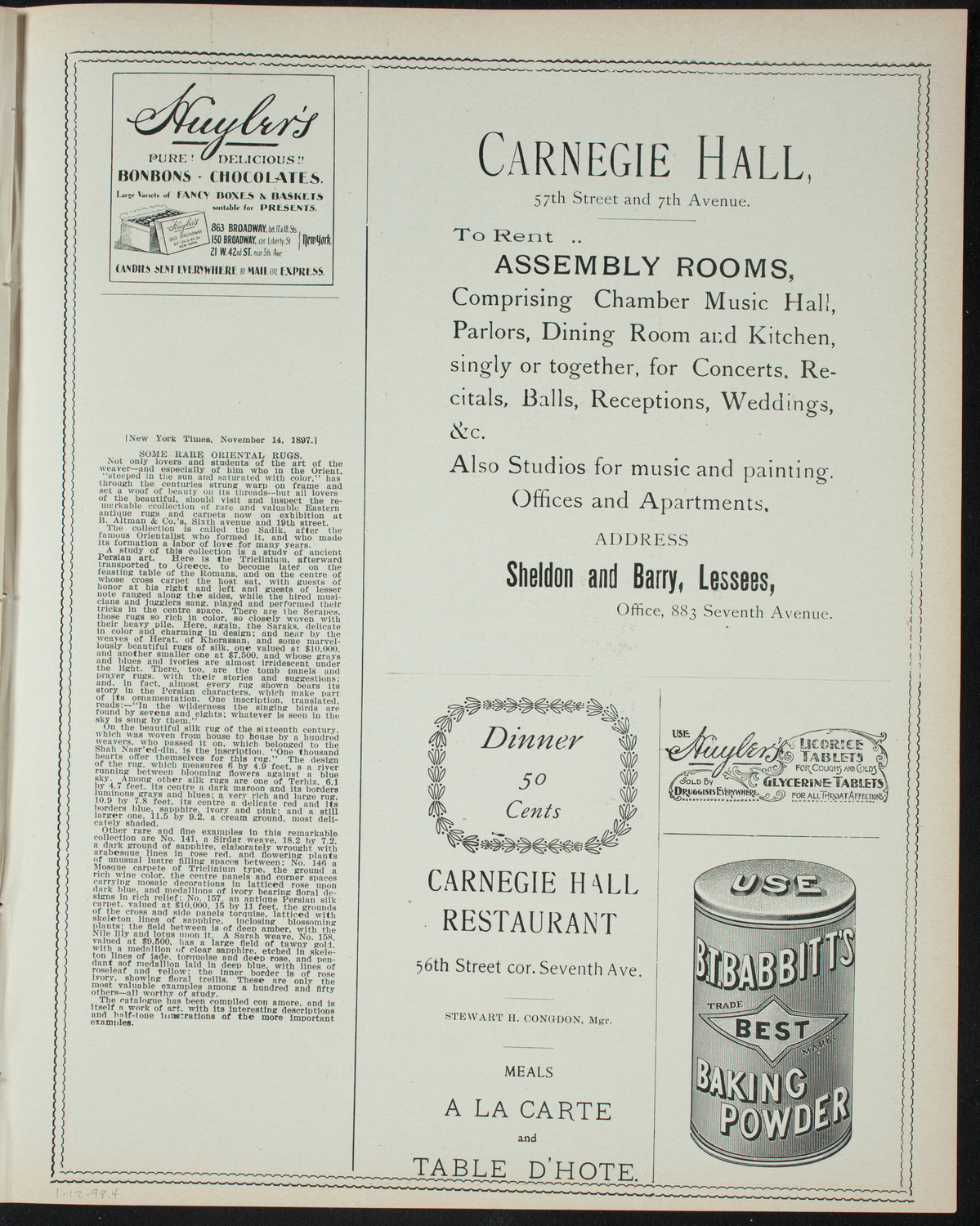 Powers-Mannes Wednesday Morning Musicale, January 12, 1898, program page 7