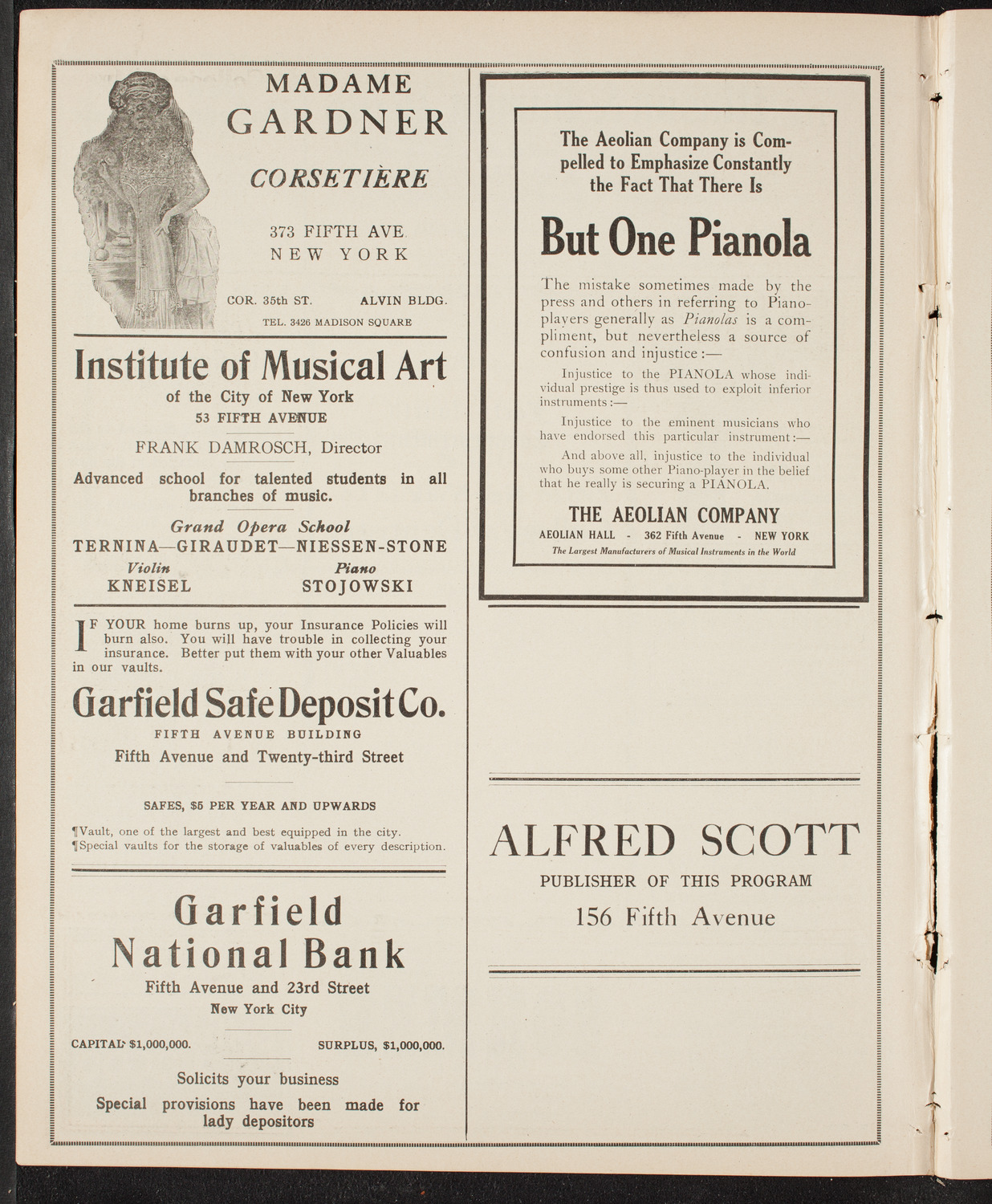 Graduation: New York College of Dentistry, June 6, 1910, program page 6