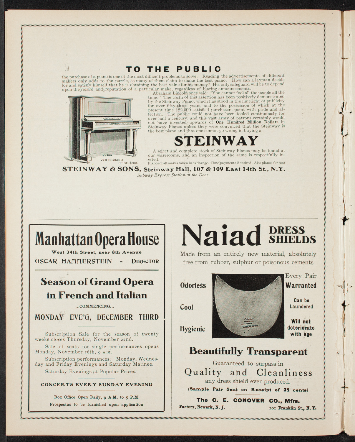 New York Symphony Orchestra, November 24, 1906, program page 4