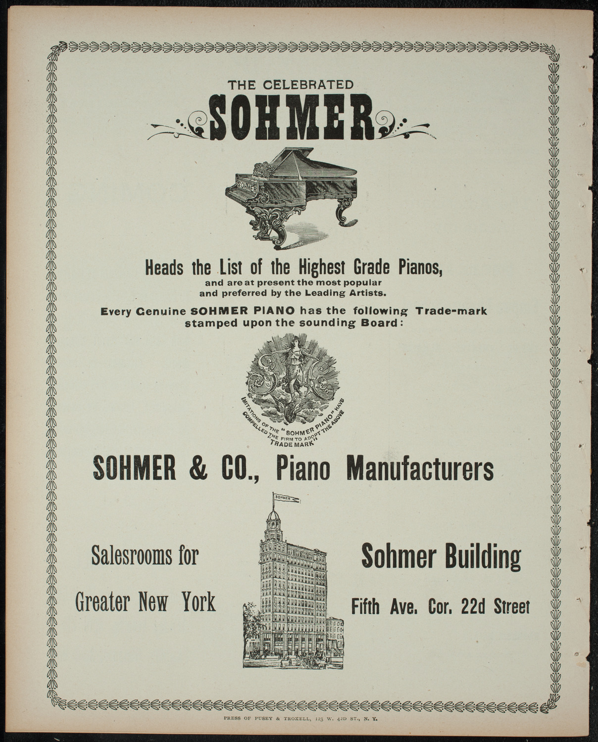 Comparative Literature Society Saturday Morning Conference, March 11, 1899, program page 8