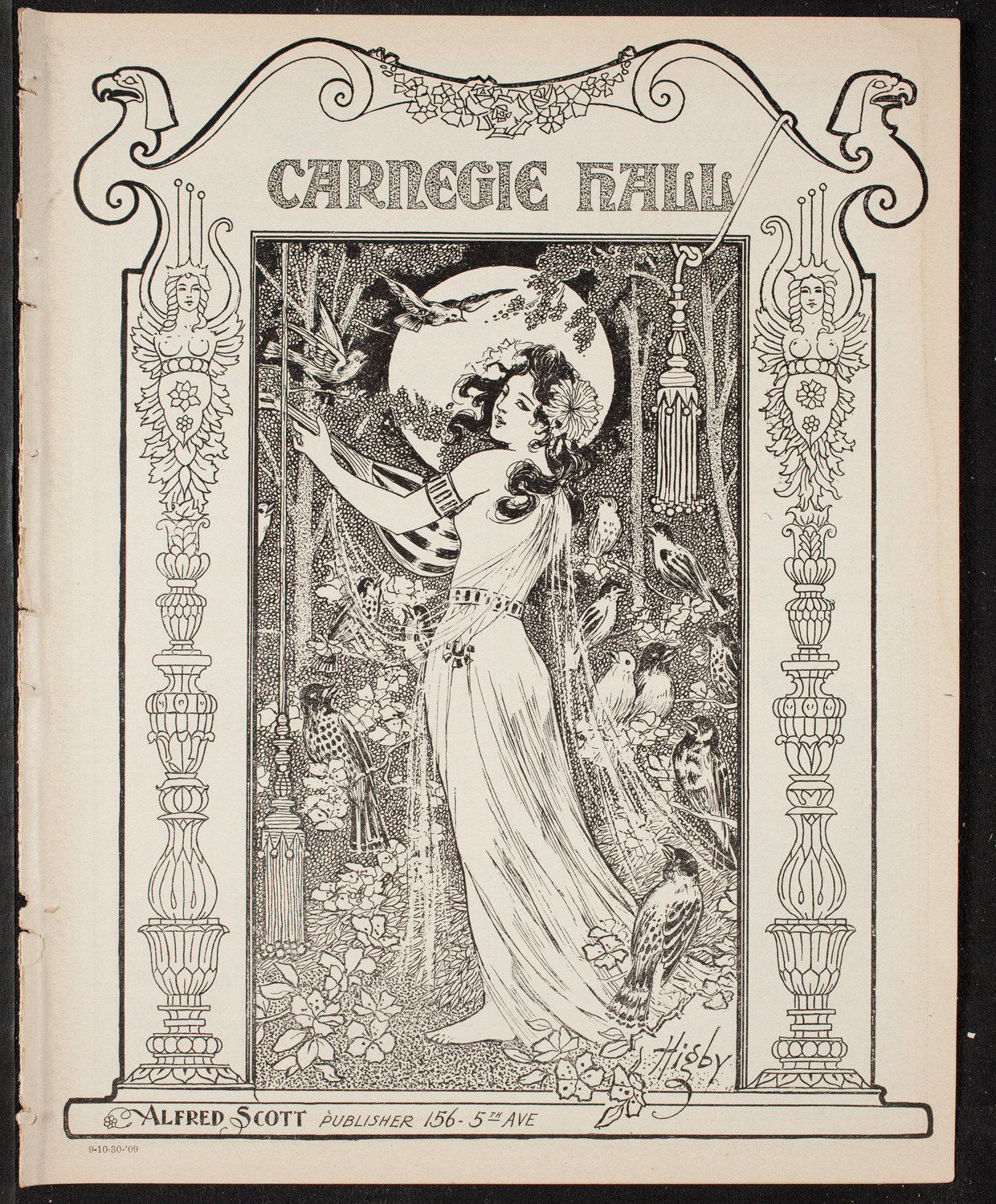 Fritz Kreisler, Violin, October 30, 1909, program page 1