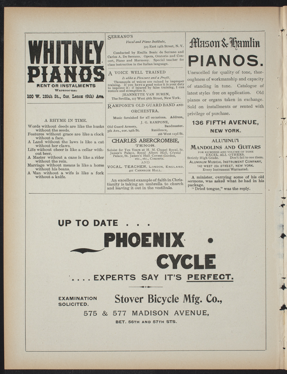 Saturday Morning Conferences on Comparative Literature, April 3, 1897, program page 2