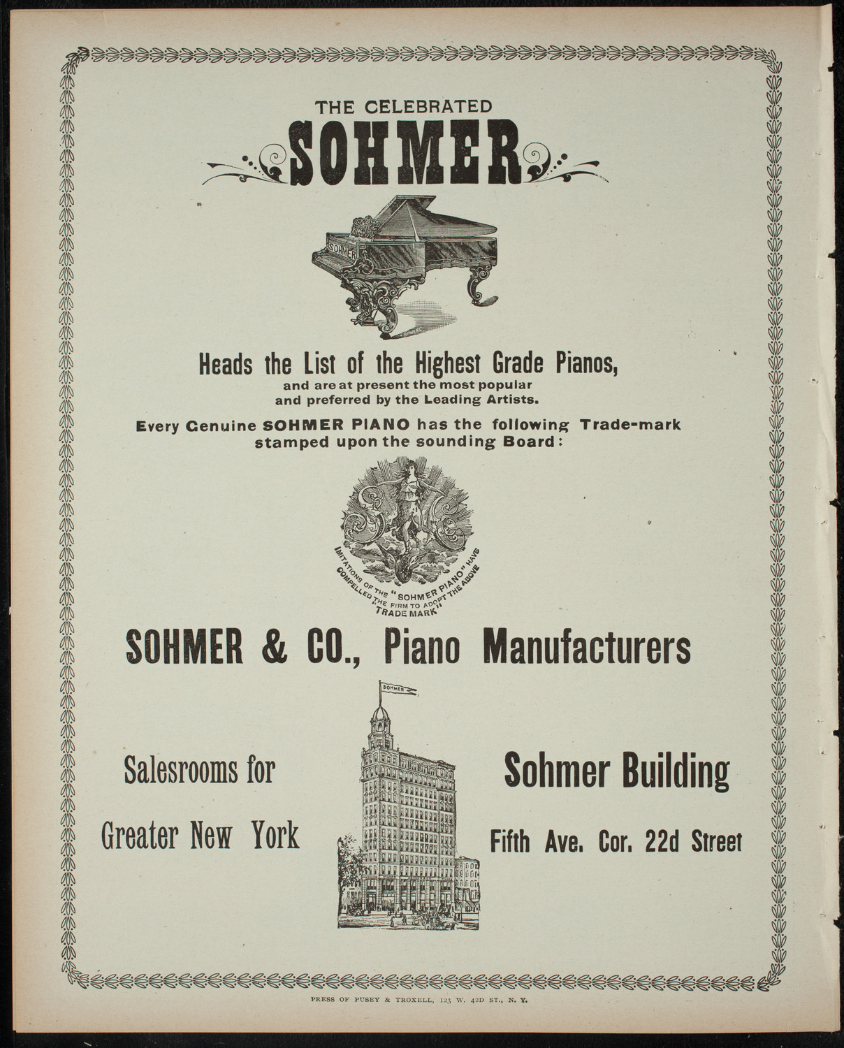 Evening Musicale by St.Christopher's Chapter of Kings Daughters and Sons, April 14, 1899, program page 8