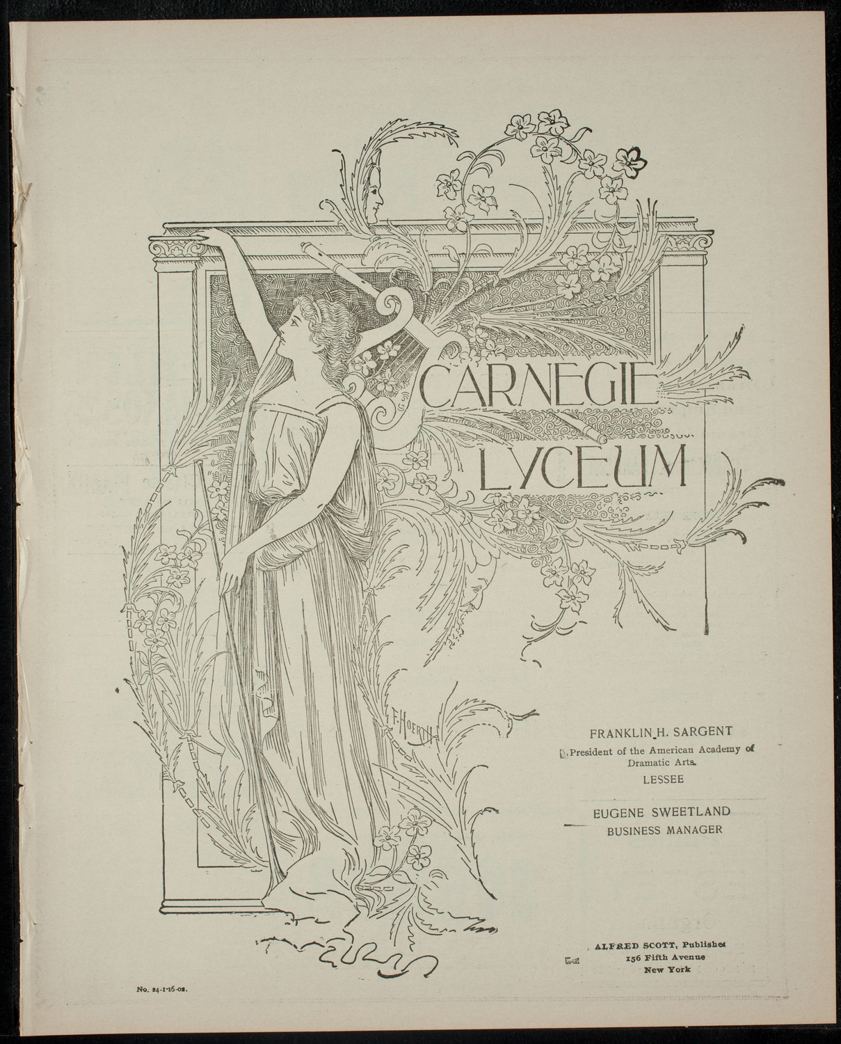 Students' Concert by Pupils of Max Julius Scherhey and Paolo Gallico, January 16, 1902, program page 1