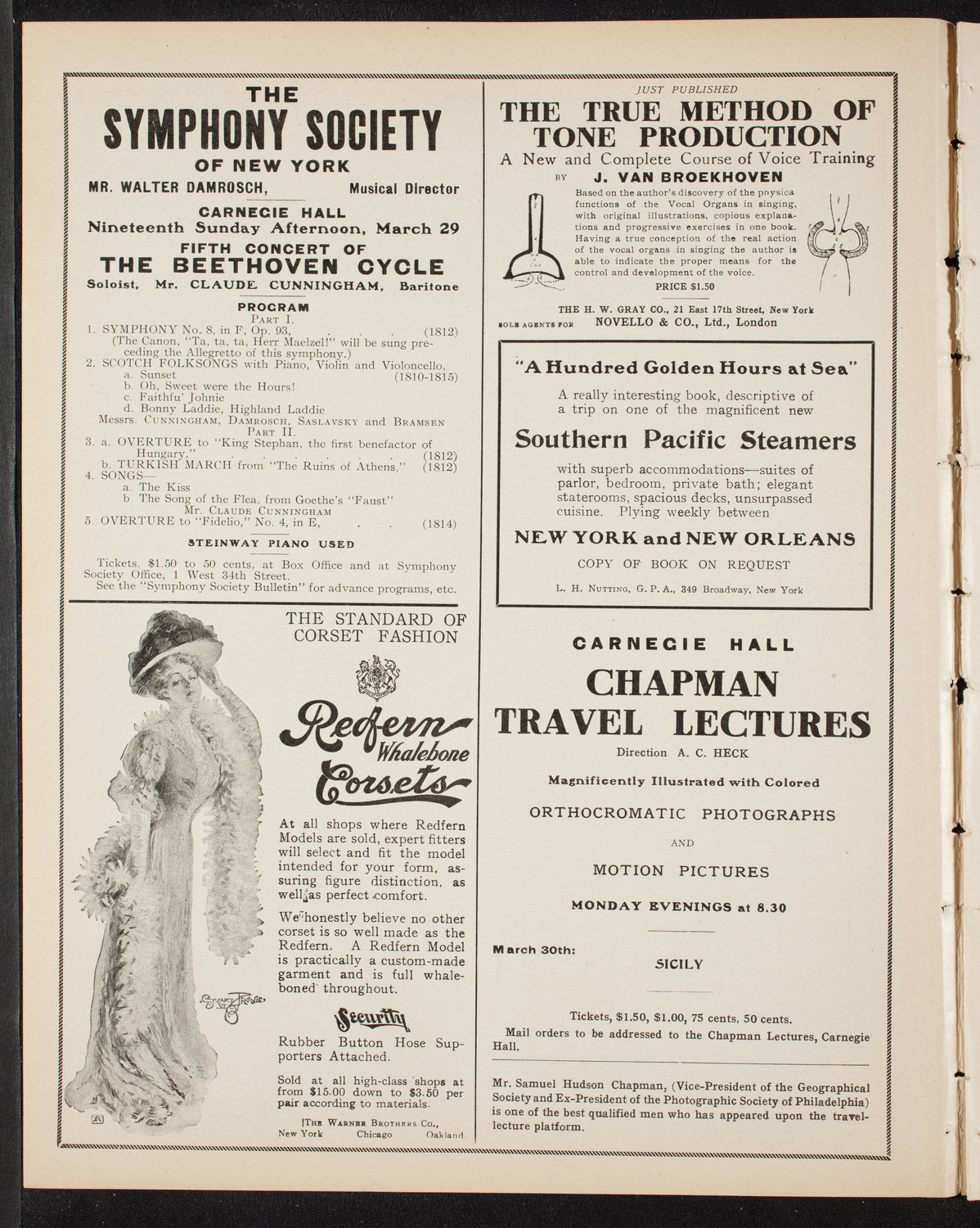 People's Symphony Concert, March 27, 1908, program page 2