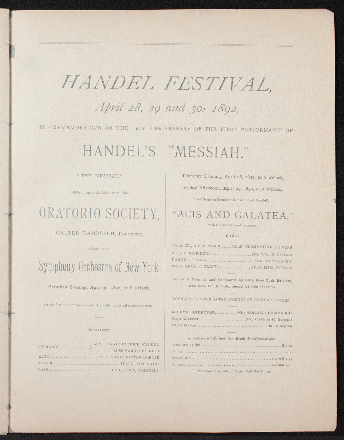 Evelina Roberti, April 19, 1892, program page 11