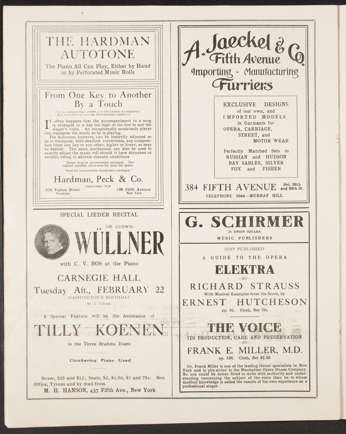 Maine Memorial Service, February 20, 1910, program page 12